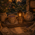 tea tray with gathered supplies to have porch tea