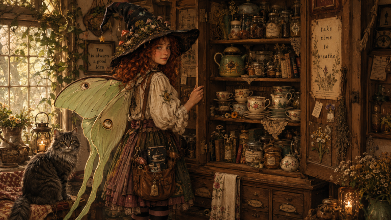 Maeve Moonbeam went looking in the cupboard for 1 thing and found 3
